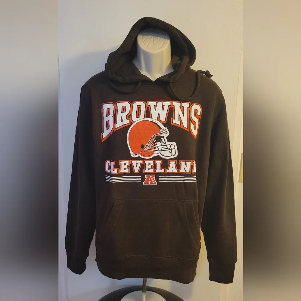 NWT Cleveland Browns '47 Brand Block Logo‎ NFL Official Hoodie Size Medium